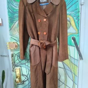 100%Suede coat for women